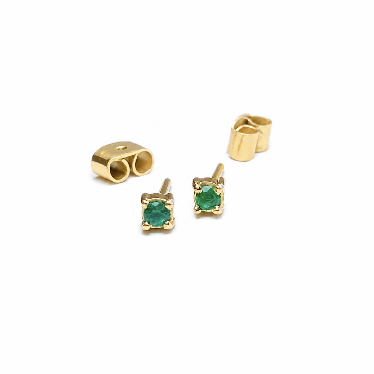 Topos mini esmeralda 18k